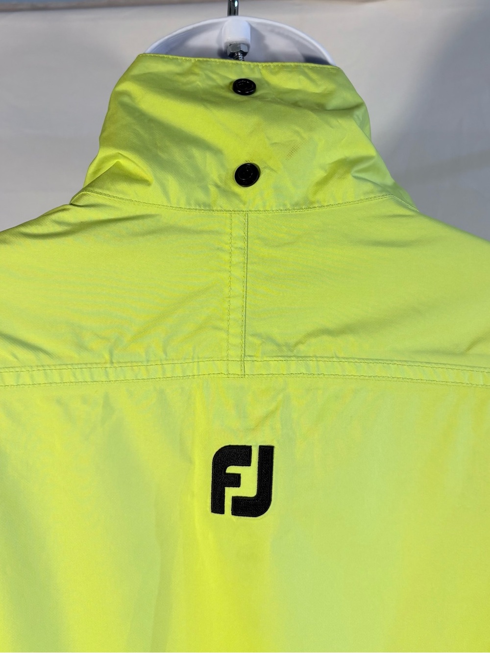 💥DryJoys by FootJoy Golf Jacket Lime Black Short Sleeve 1/4 Zip Sz L🧡 - Picture 6 of 12